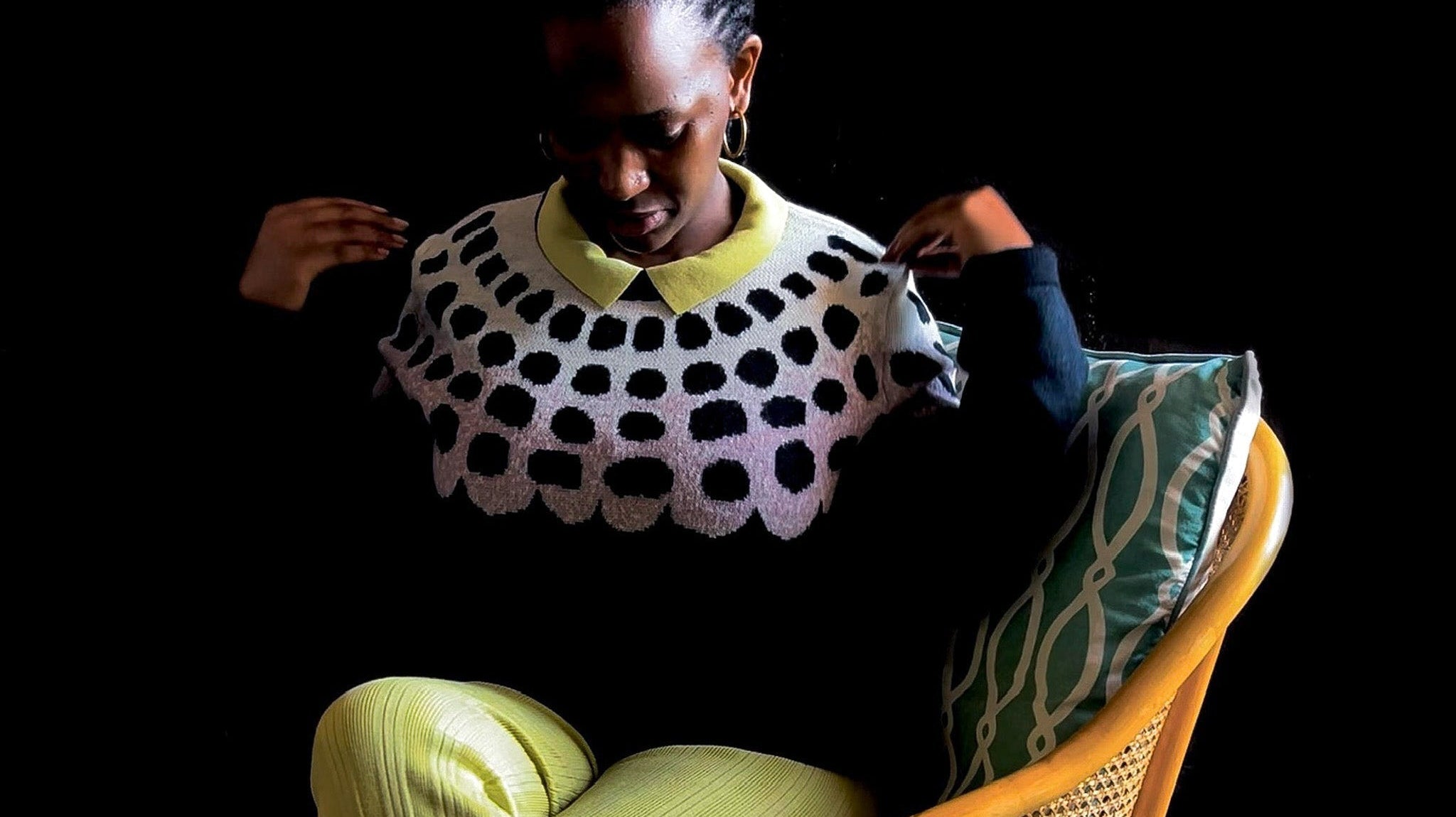 Mbali Dhlamini wears her FIELDS collaboration