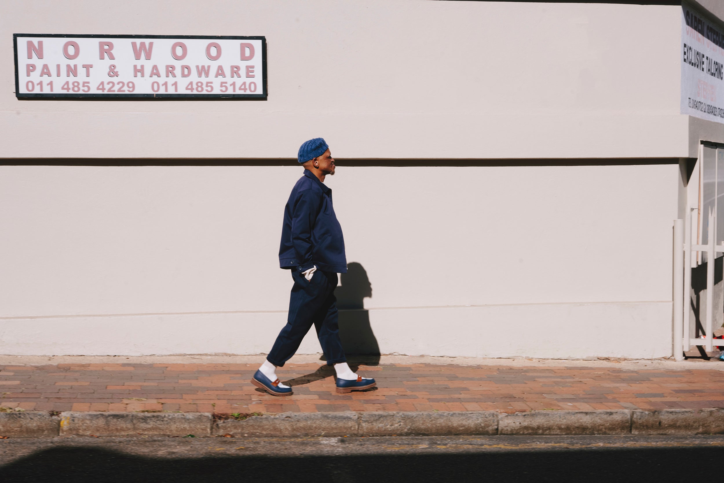 Felipe Mazibuko by Art Verrips ft Black Iris General Jacket, Weekend Trousers and Everyday Socks