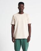 Pique tee in stone / smoke grey