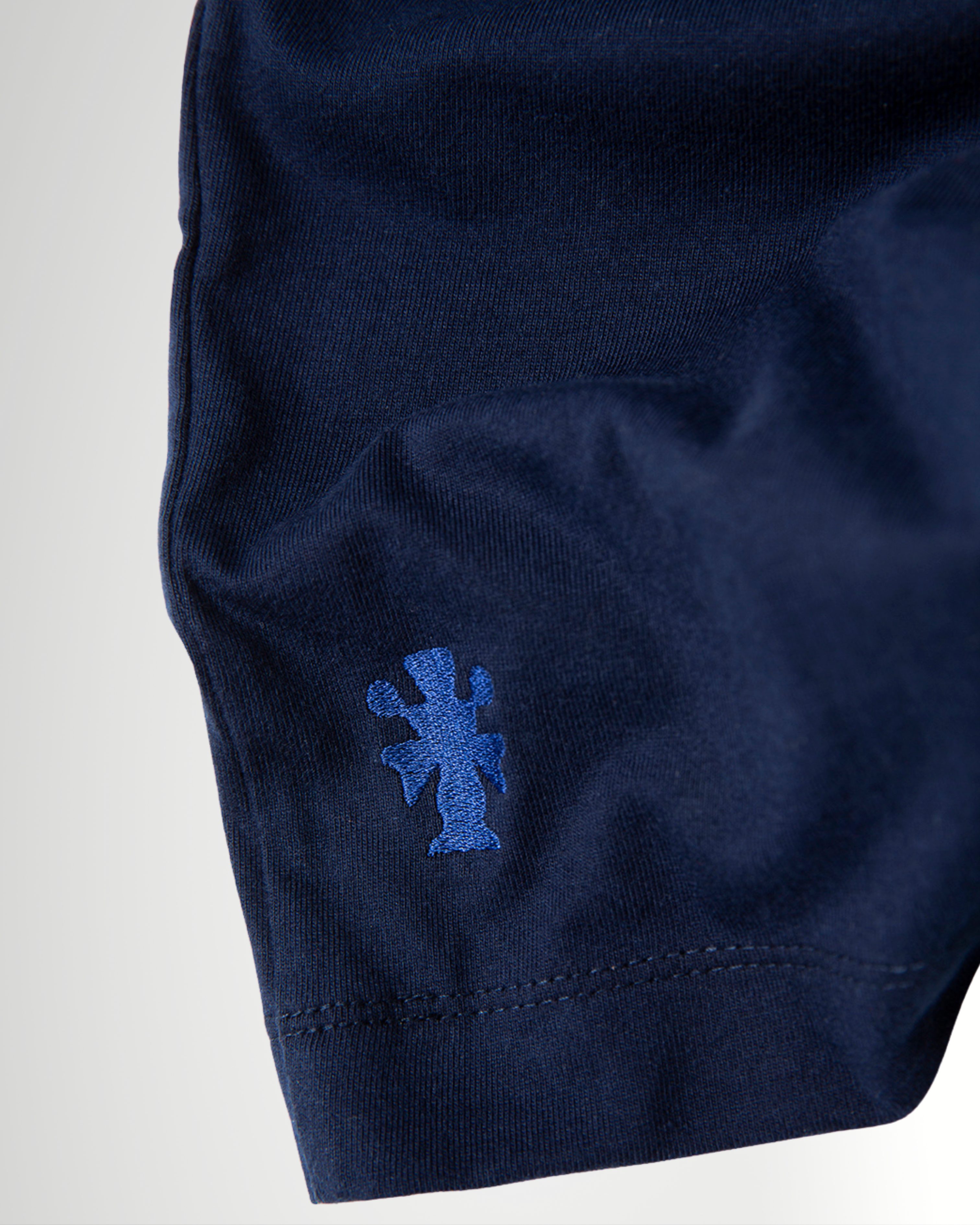 The Cotton Henley Tee in Navy Blazer