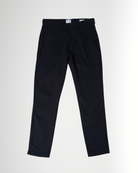 The Cotton Herringbone Straight Leg Trouser in Black Beauty