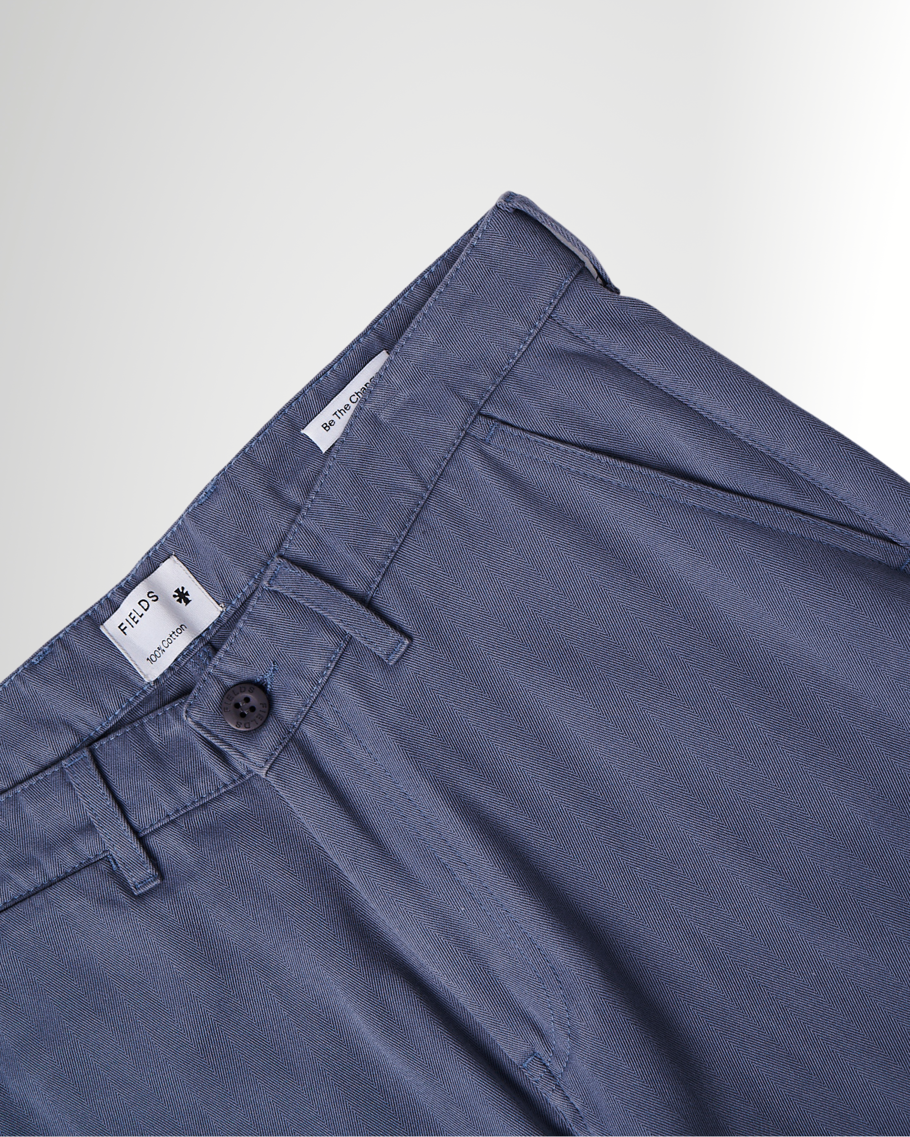 The Cotton Herringbone Straight Leg Trouser in Folkstone Grey