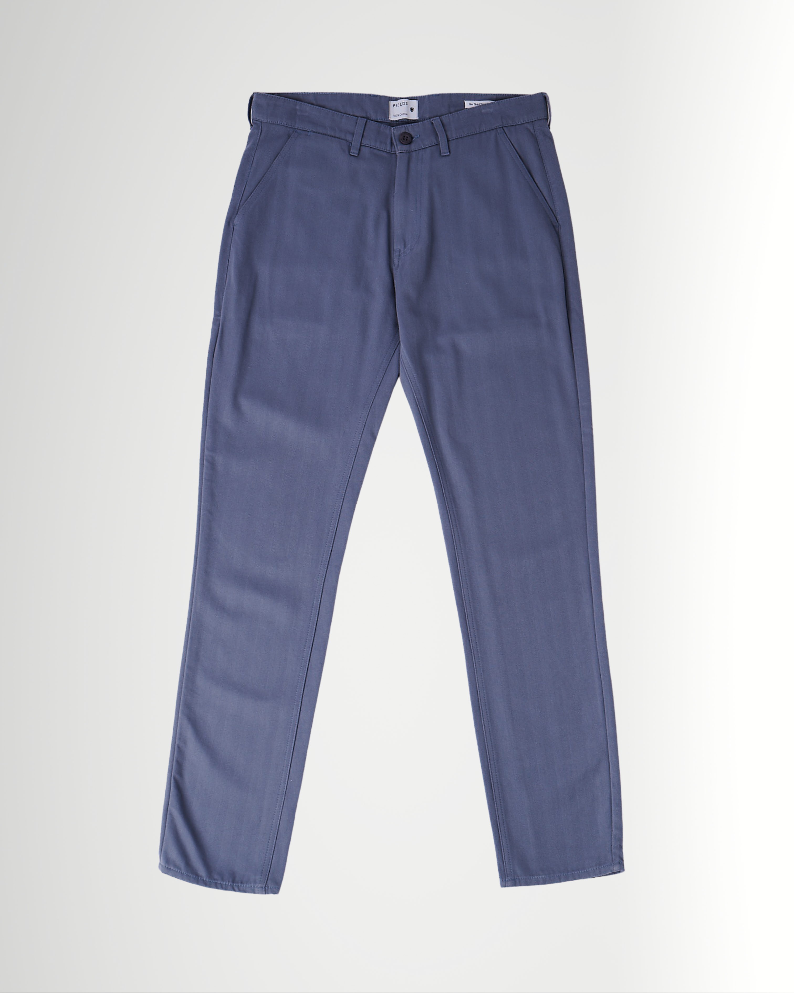 The Cotton Herringbone Straight Leg Trouser in Folkstone Grey