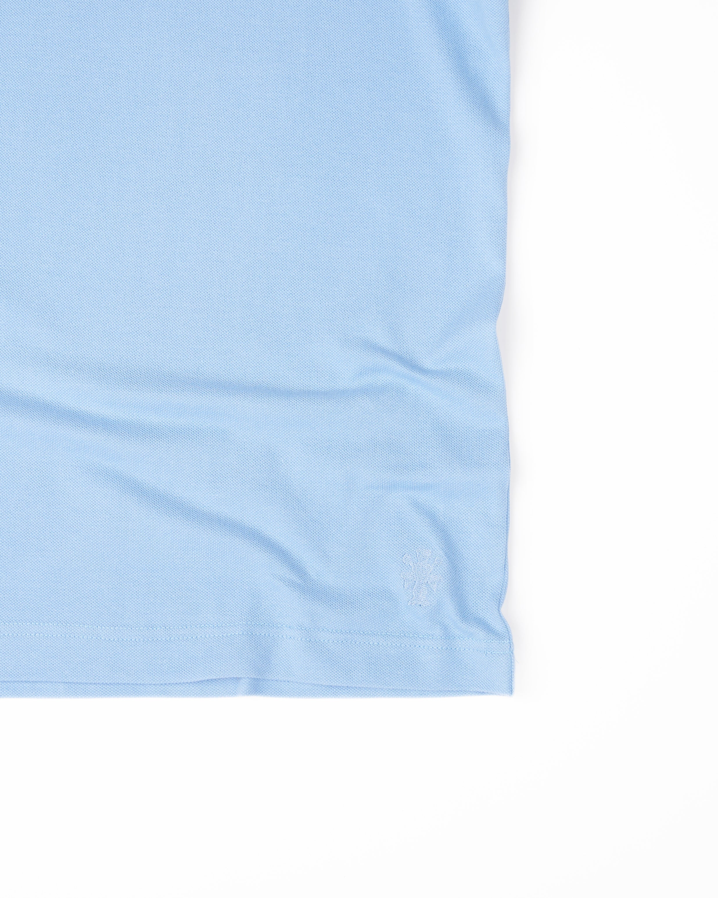 Cotton Long Sleeve Pique Tee Della Robia Blue