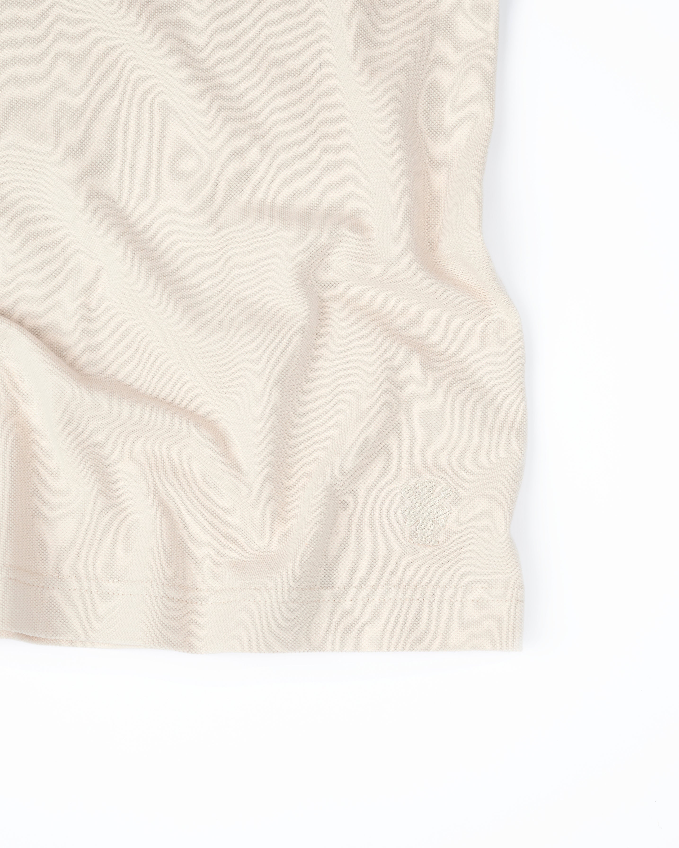Cotton Long Sleeve Pique Tee Smoke Grey