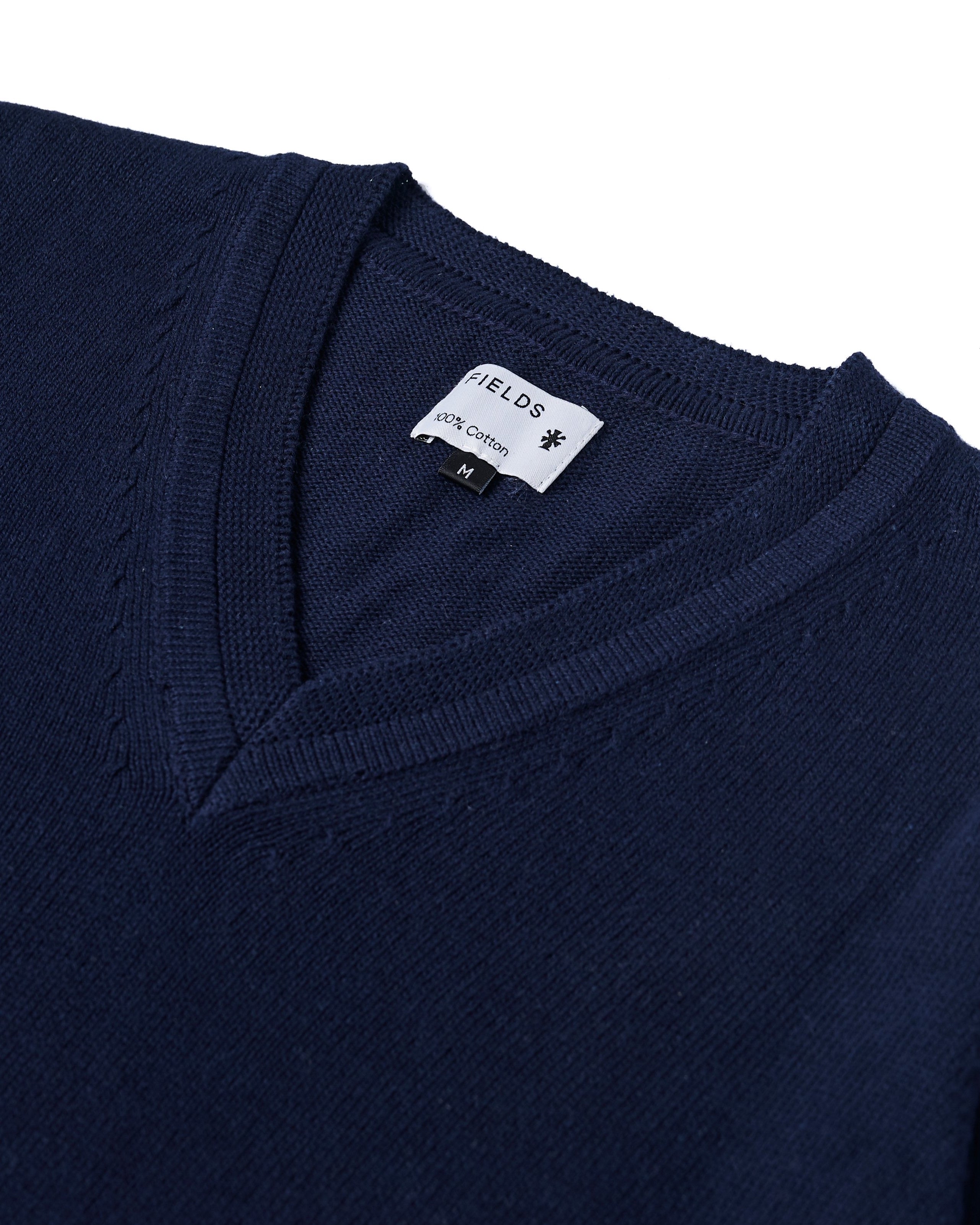 The Cotton V-Neck Sweater in Sky Captain