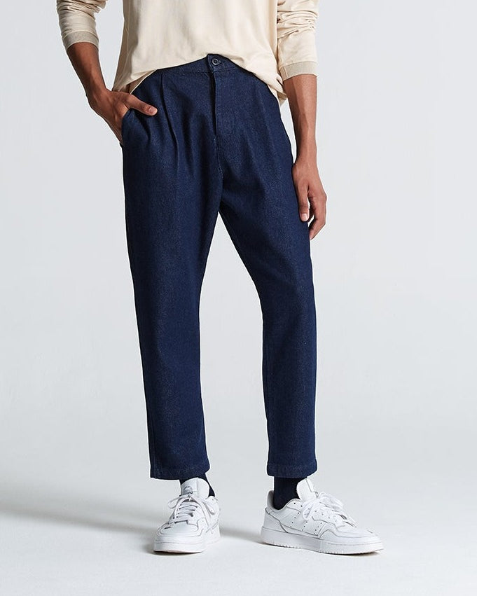 Cotton Denim Weekend Trouser Dark Rinse