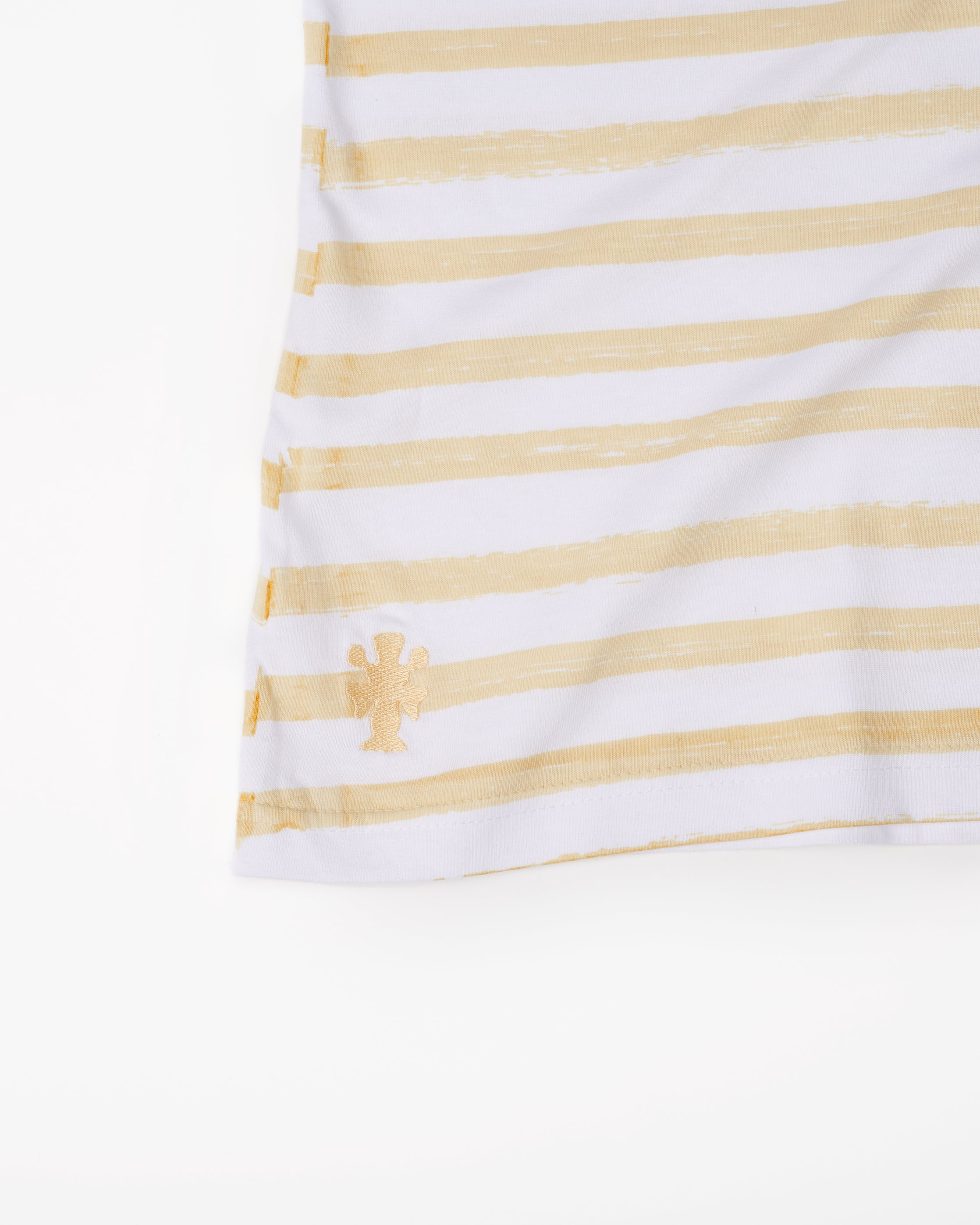 Striped Box Tee in Straw