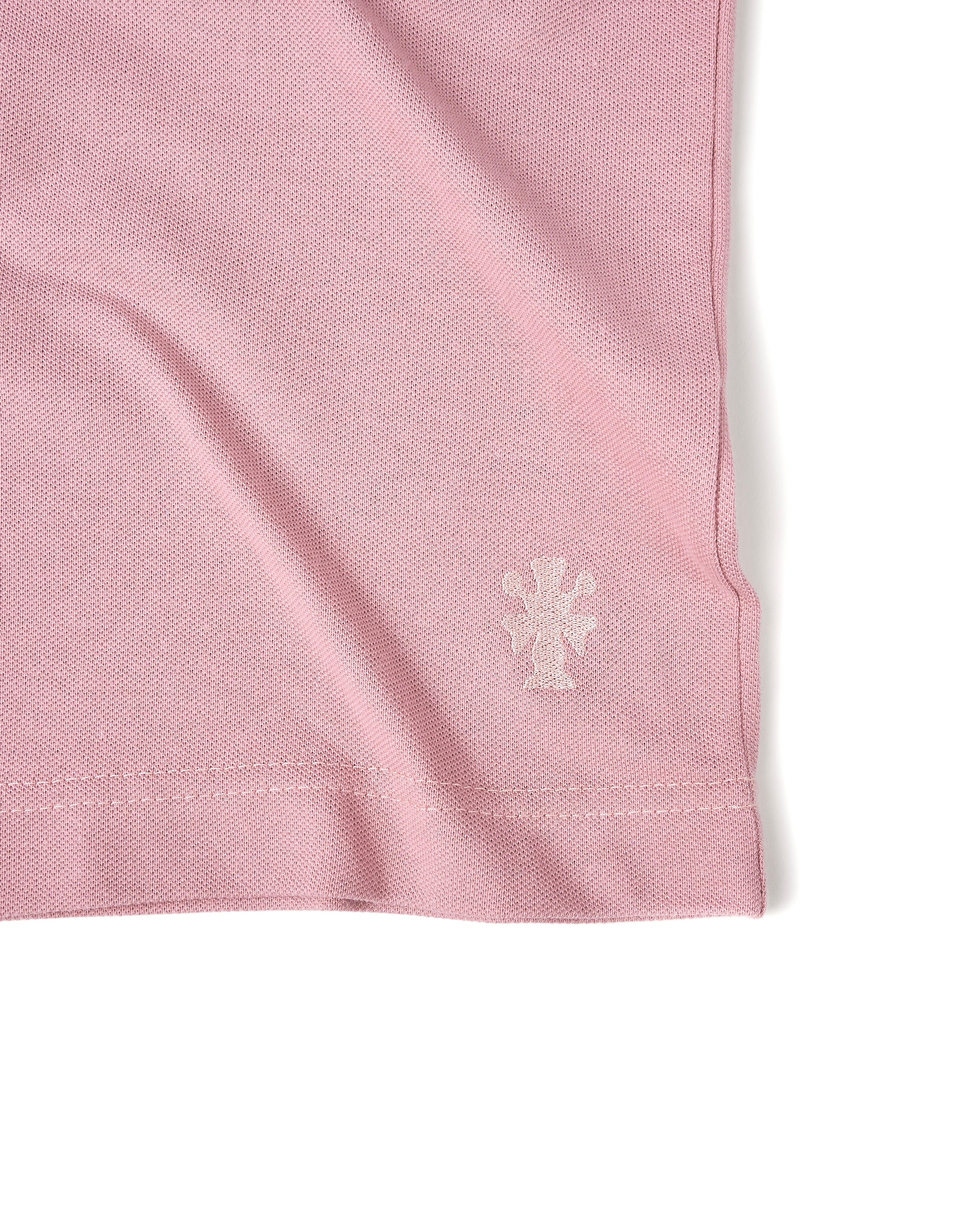 Long Sleeve Pique Tee in Dusty Pink