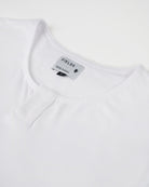 The Cotton Henley Tee in Brilliant White