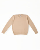 Wool & Mohair Round Neck Knit in Irish Cream