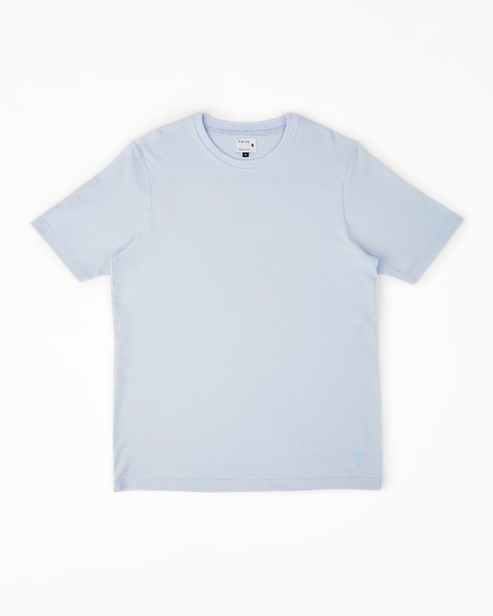 Short Sleeve Pique Tee in Zen Blue