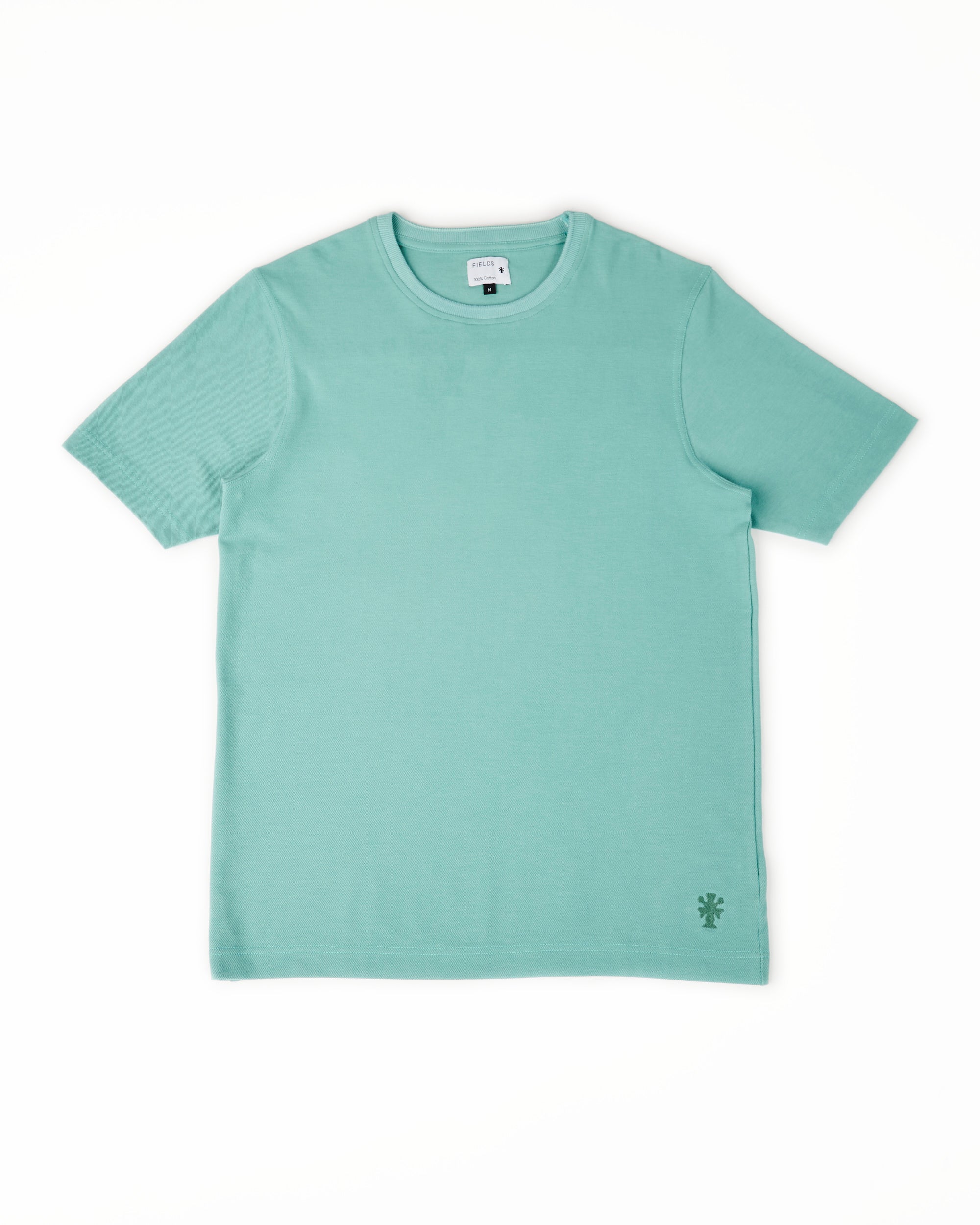 Short Sleeve Pique Tee in Cotton Feldspar