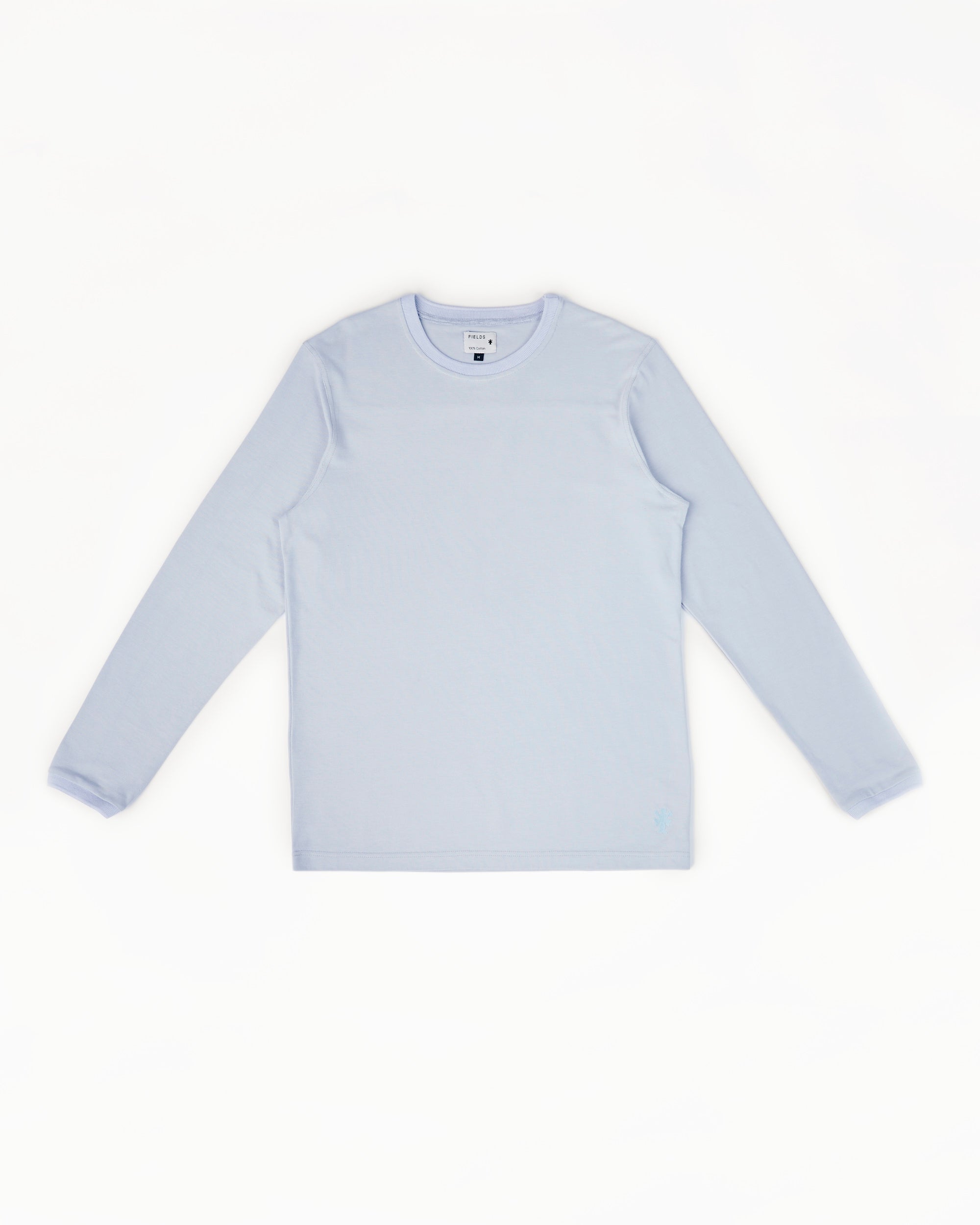 Long Sleeve Pique Tee in Zen Blue