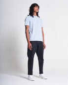 Short Sleeve Pique Tee in Zen Blue