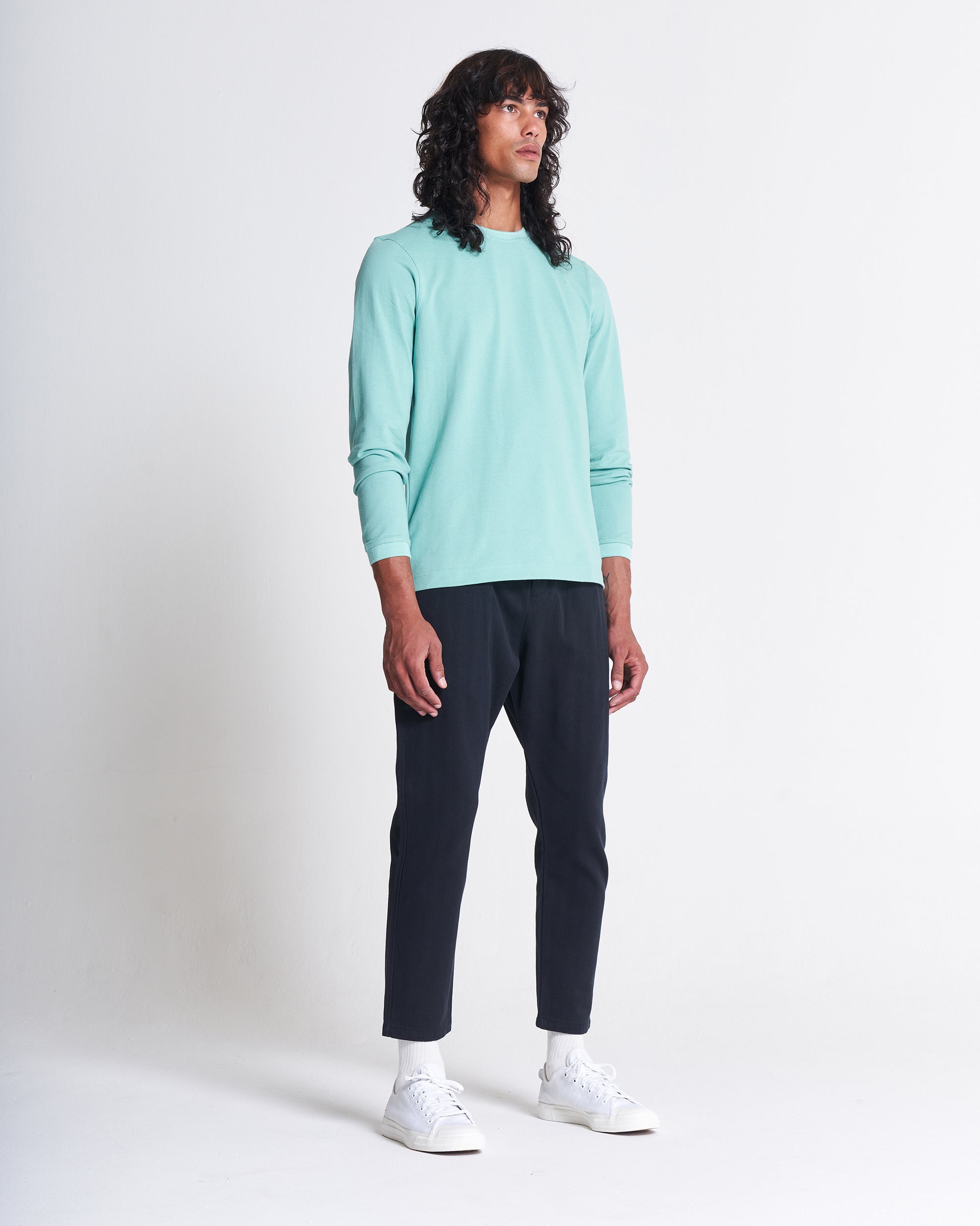 Long Sleeve Pique Tee in Feldspar