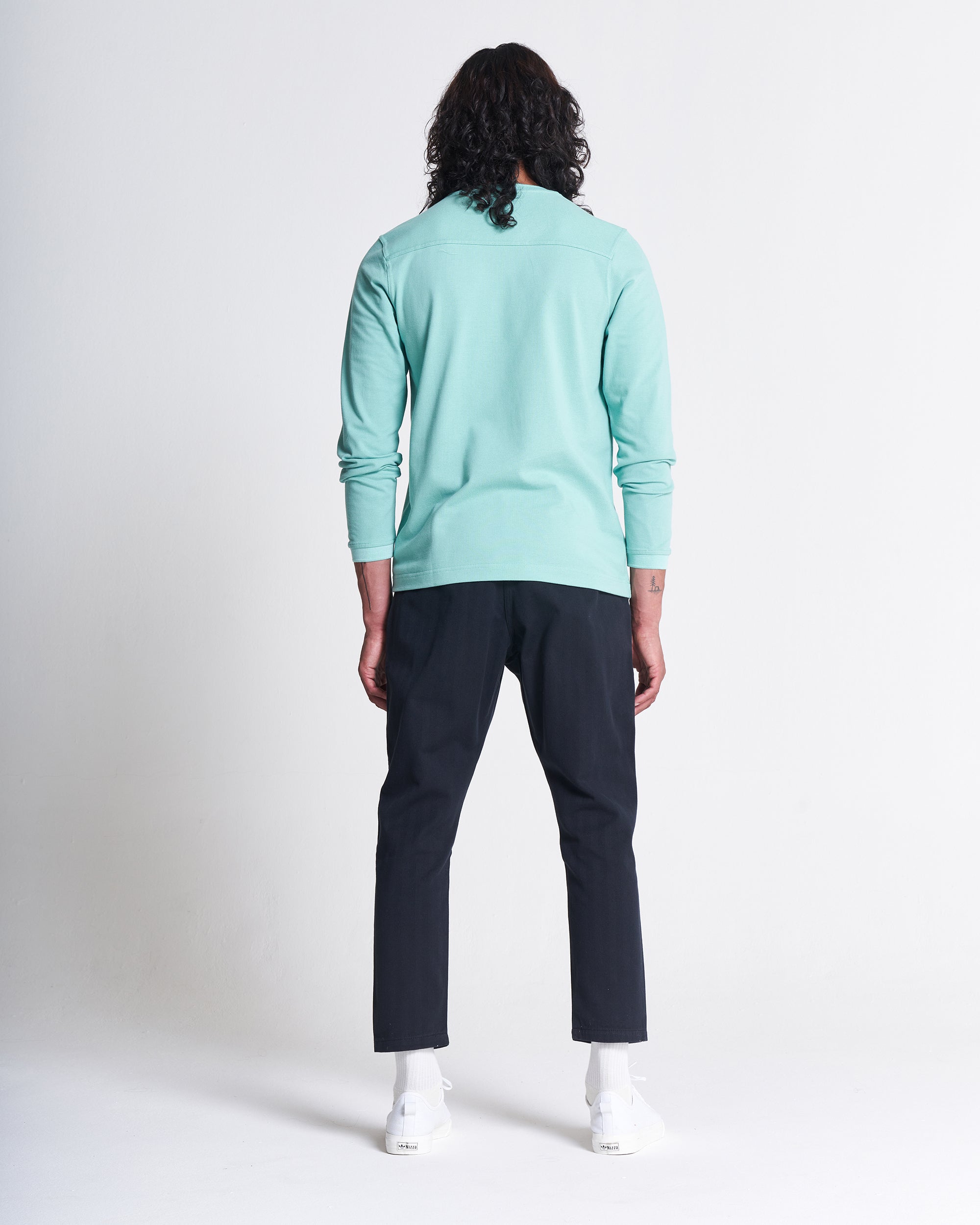Long Sleeve Pique Tee in Feldspar