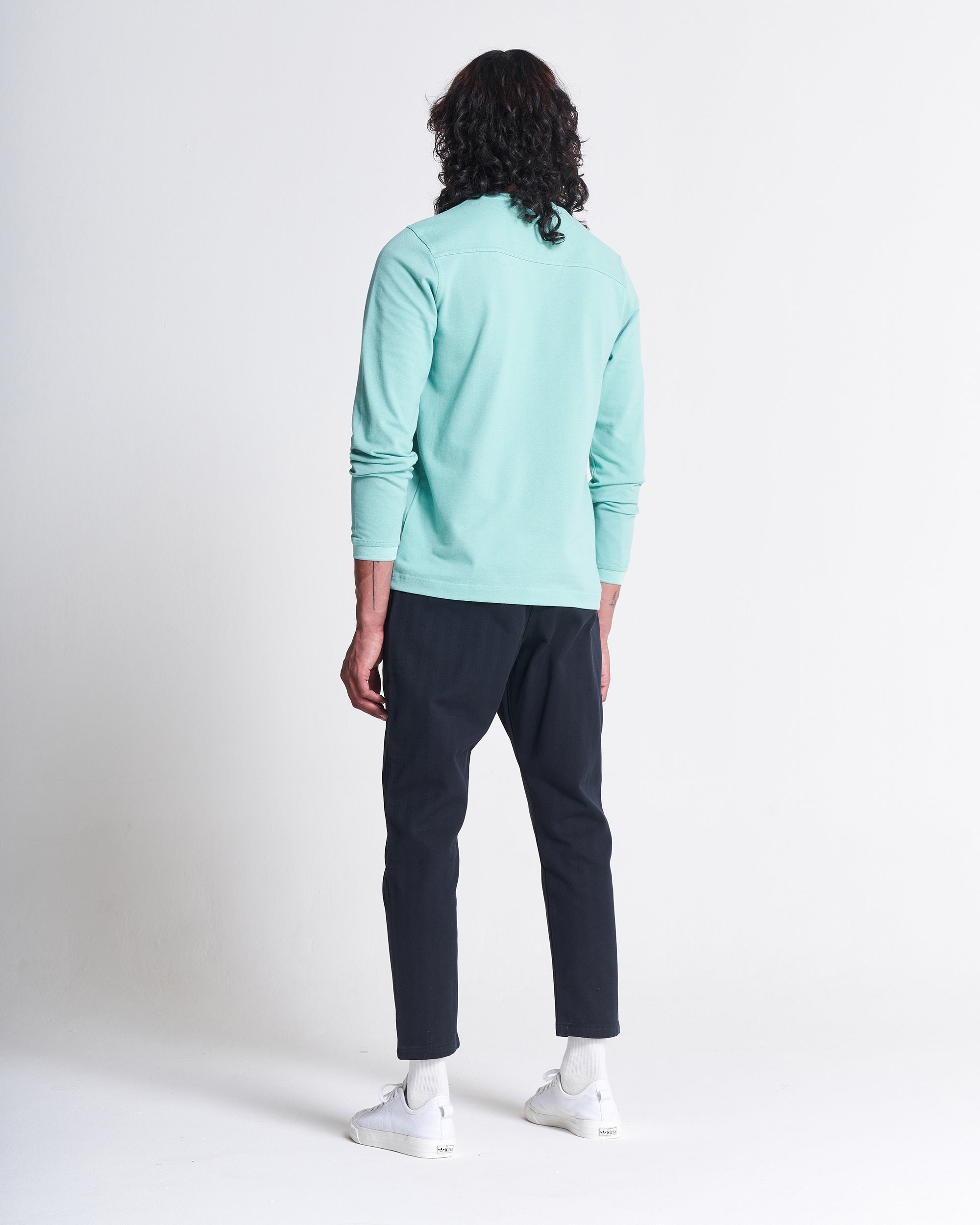 Long Sleeve Pique Tee in Feldspar