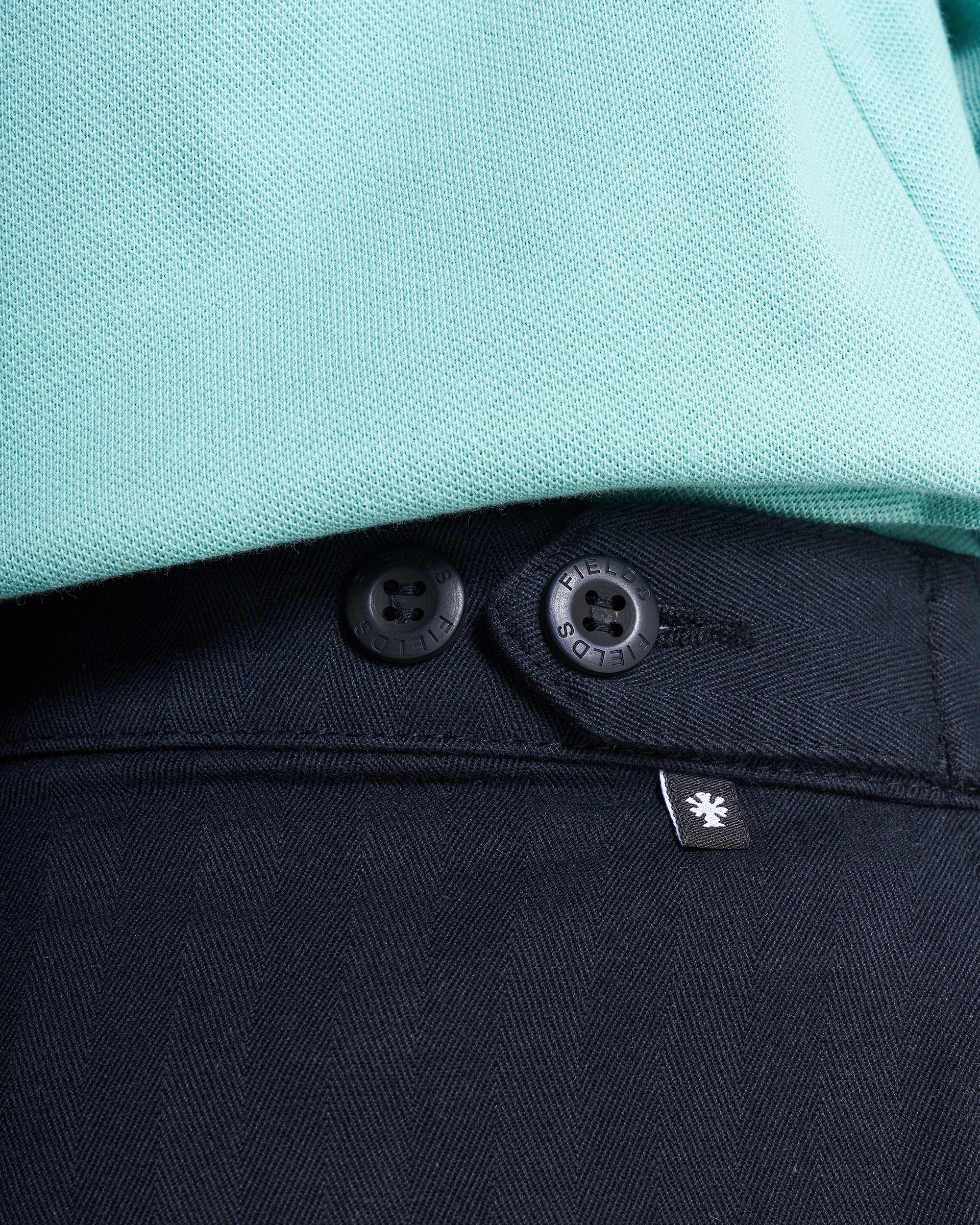 Cotton Weekend Trouser in Black Beauty