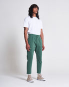 Weekend Trousers in Cotton Herringbone Myrtle