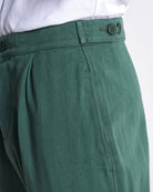 Weekend Trousers in Cotton Herringbone Myrtle