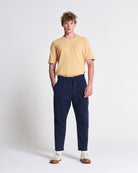 The Cotton Weekend Trouser in Black Iris (Navy)