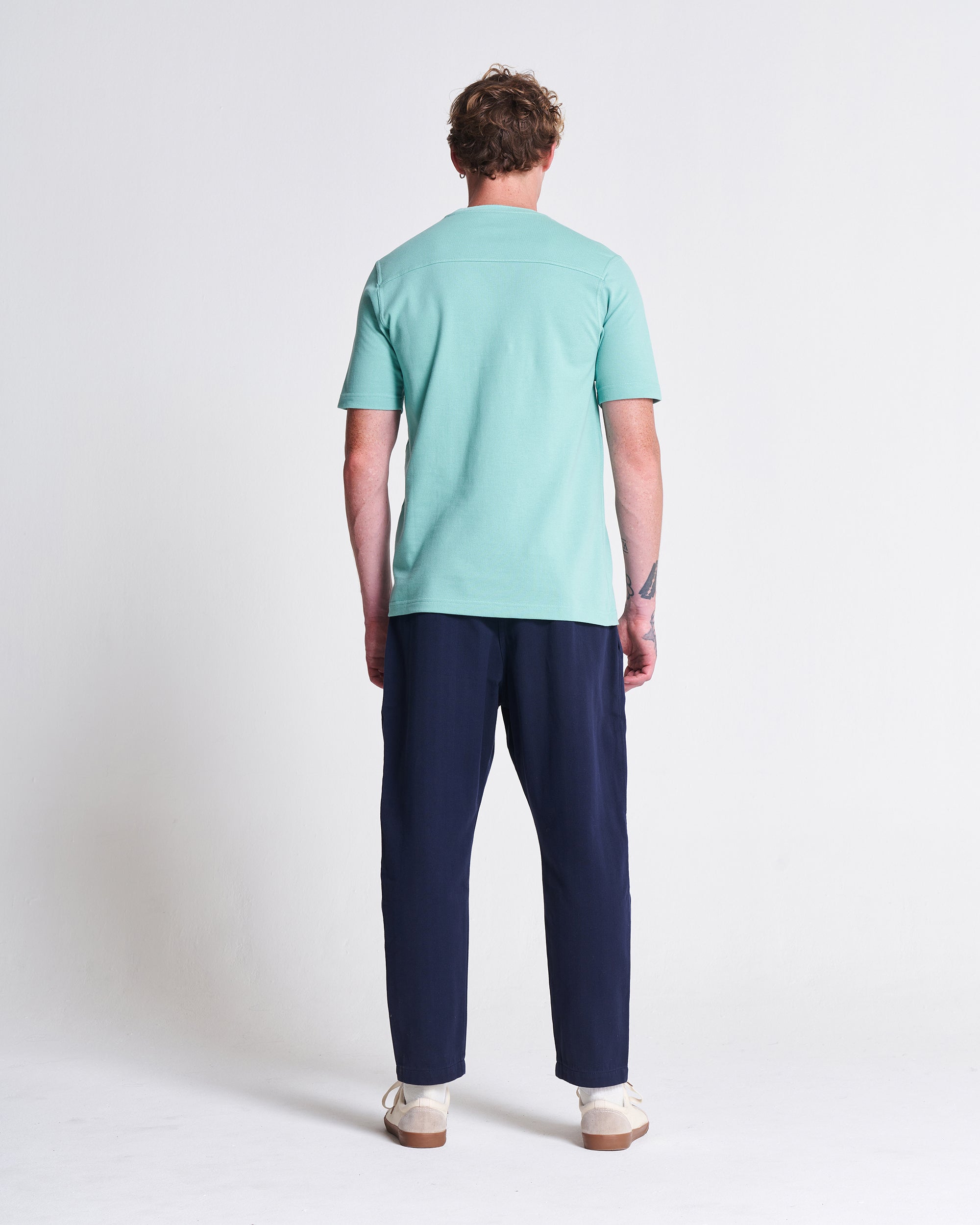 Short Sleeve Pique Tee in Feldspar