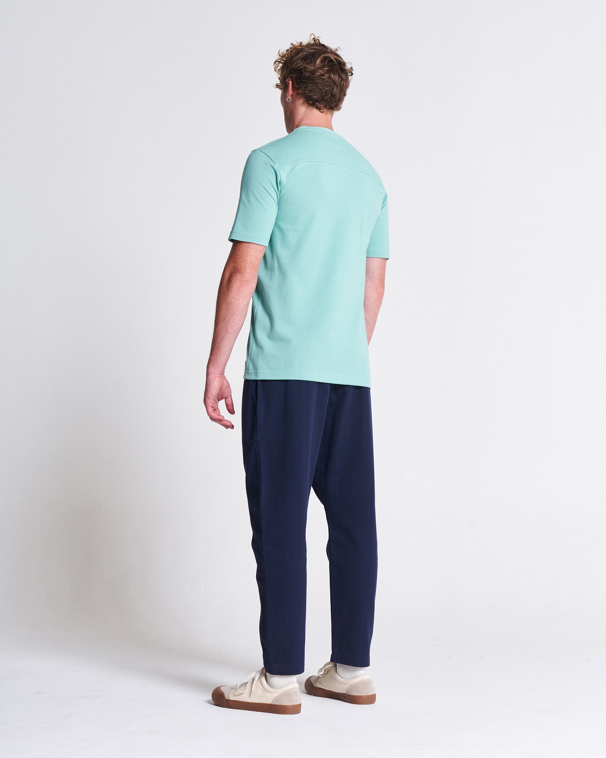 Short Sleeve Pique Tee in Feldspar