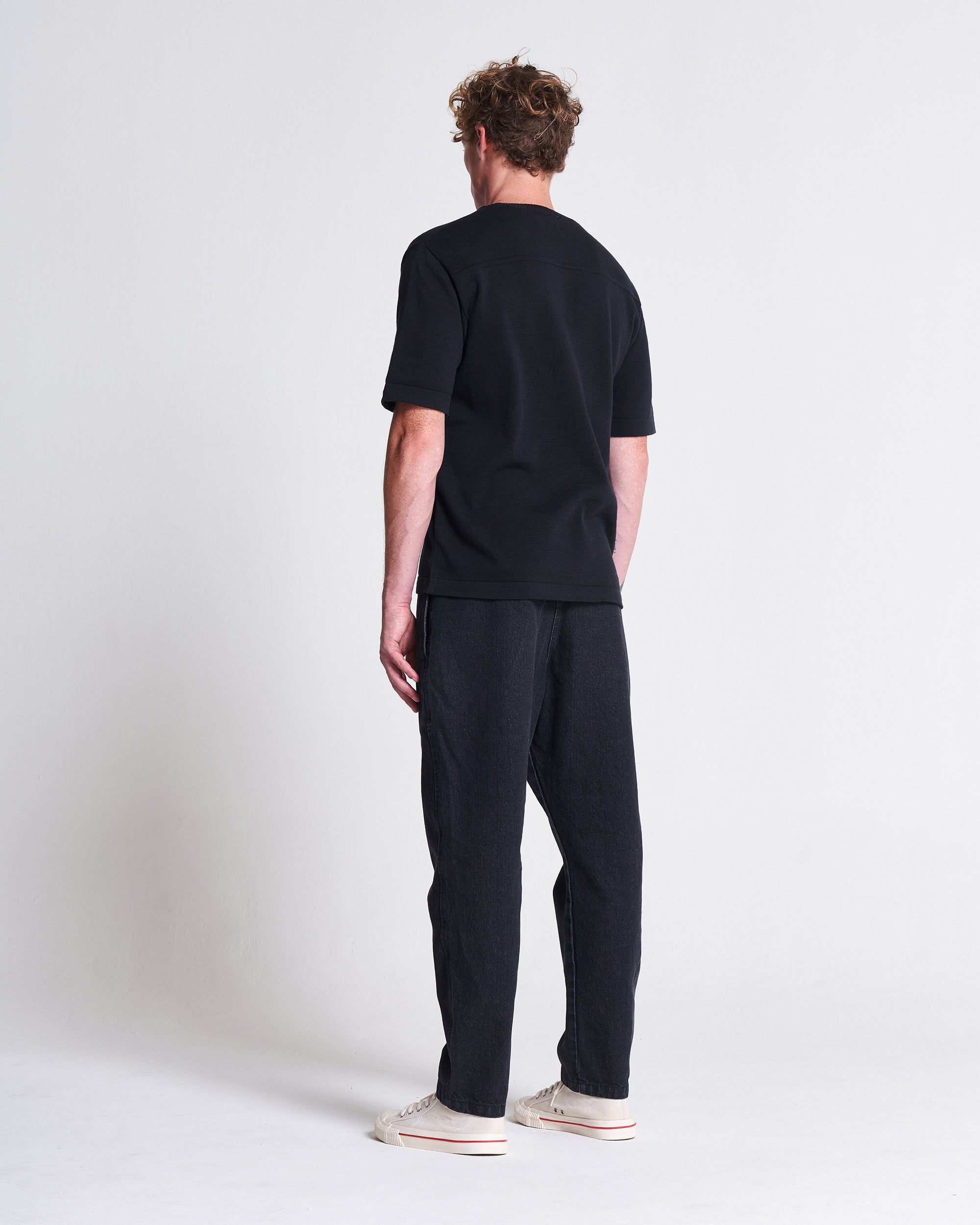 Knitted Tee in Black Beauty