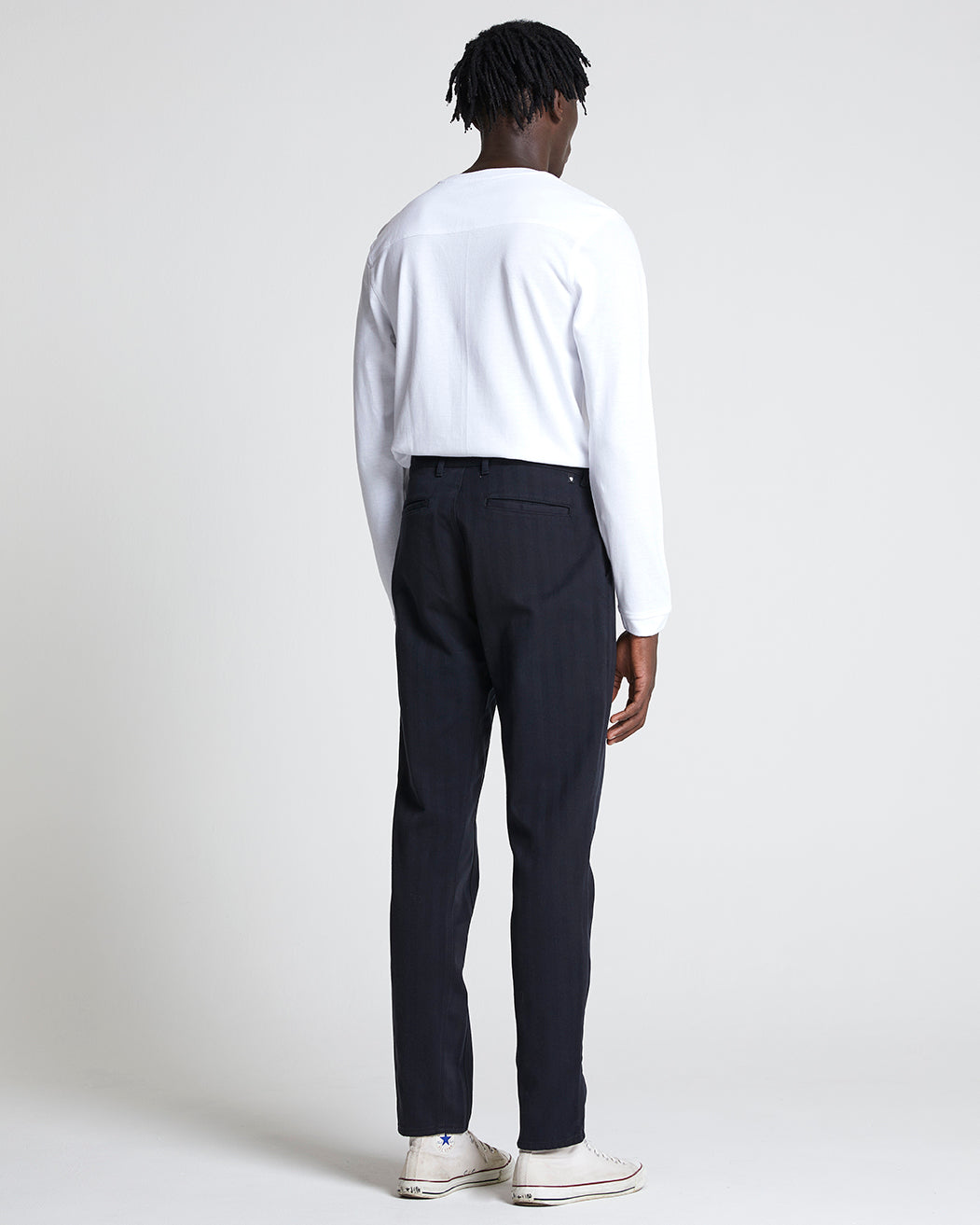 The Long Sleeve Pique Tee in Brilliant White