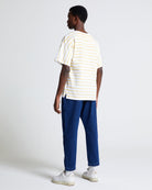 Striped Box Tee in Straw