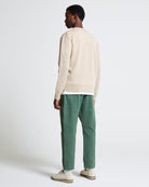 Wool & Mohair Round Neck Knit in Irish Cream