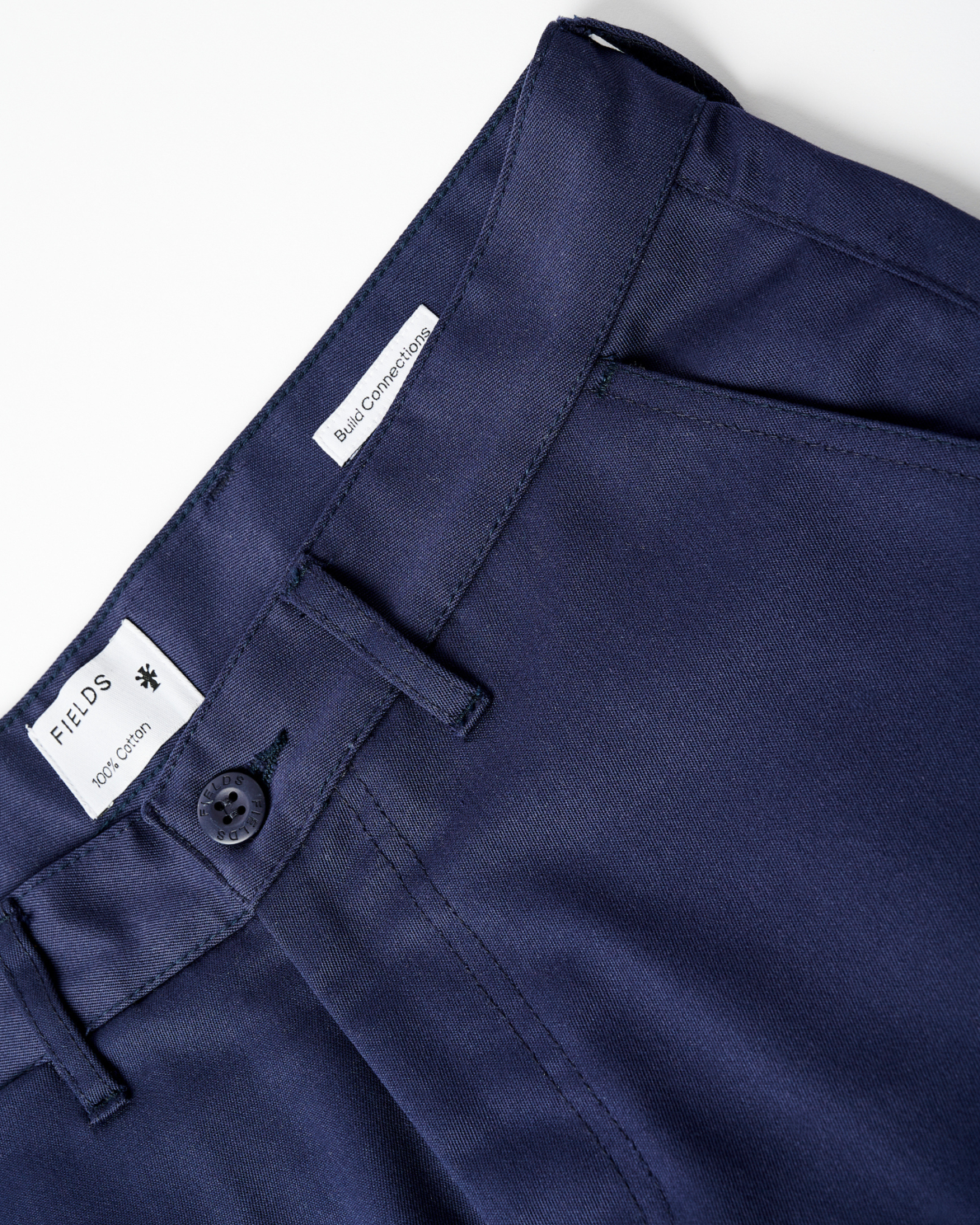 The Cotton Twill Straight Leg Trouser in Black Iris (Navy)