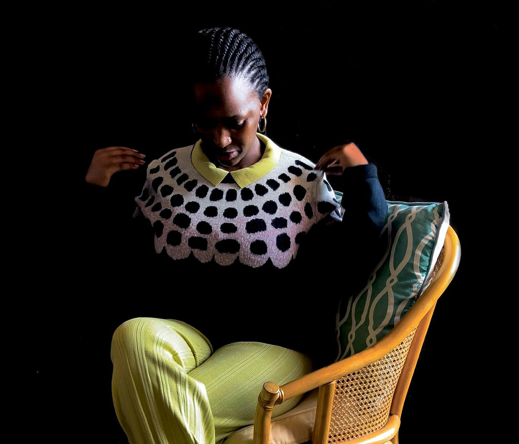Mbali Dhlamini wears her FIELDS collaboration