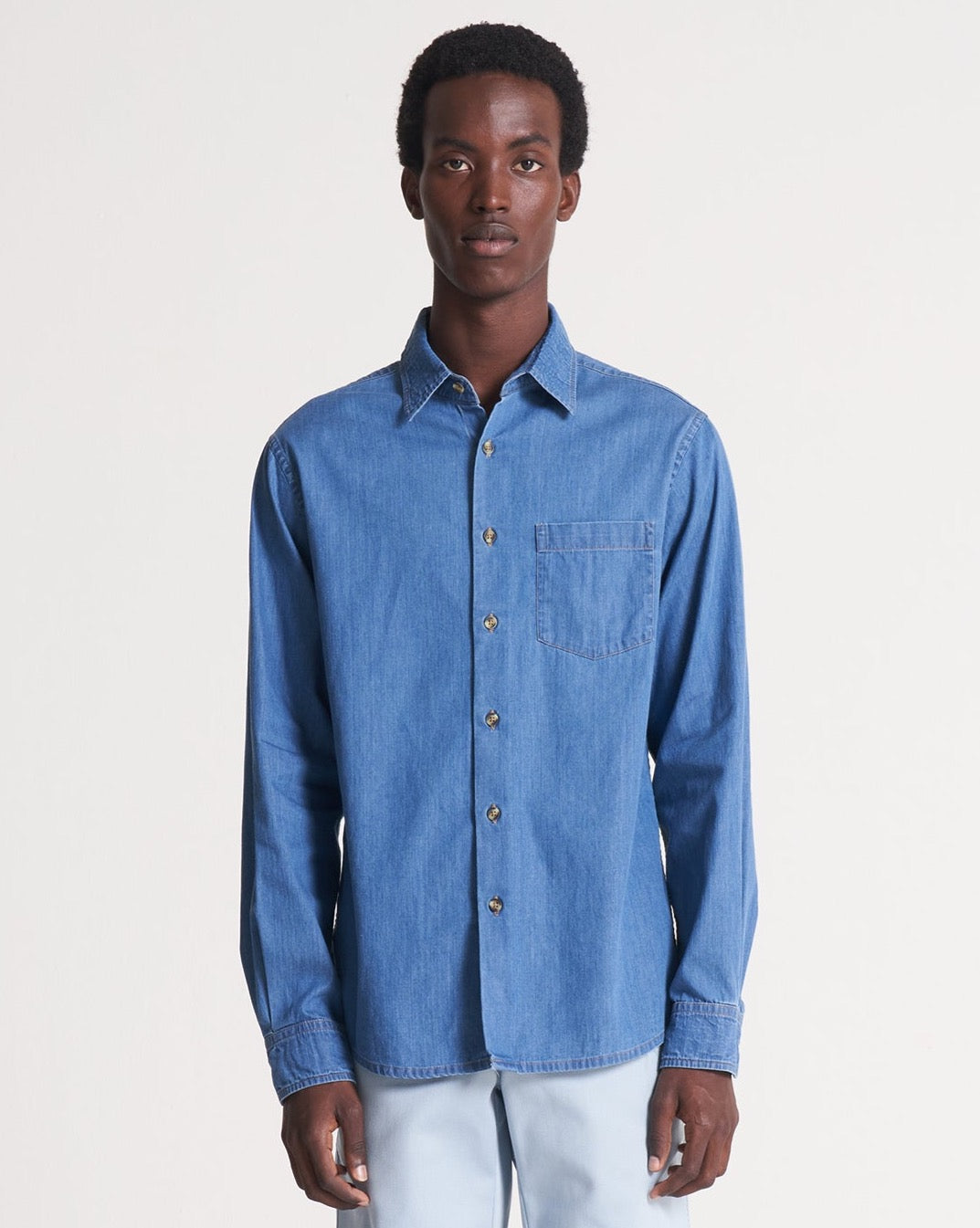denim 1 pocket shirt