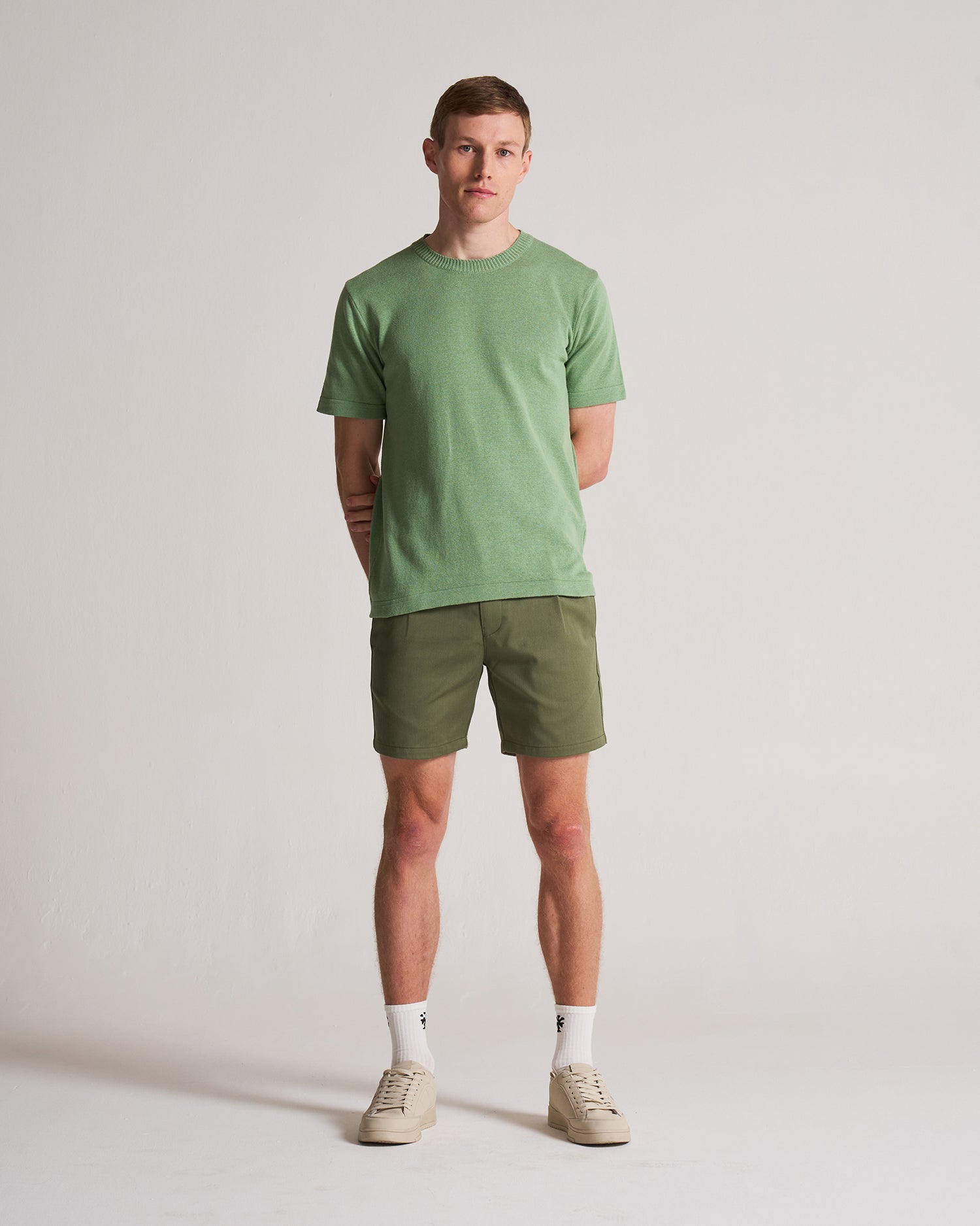 Knitted Tee in Cotton Mistletoe