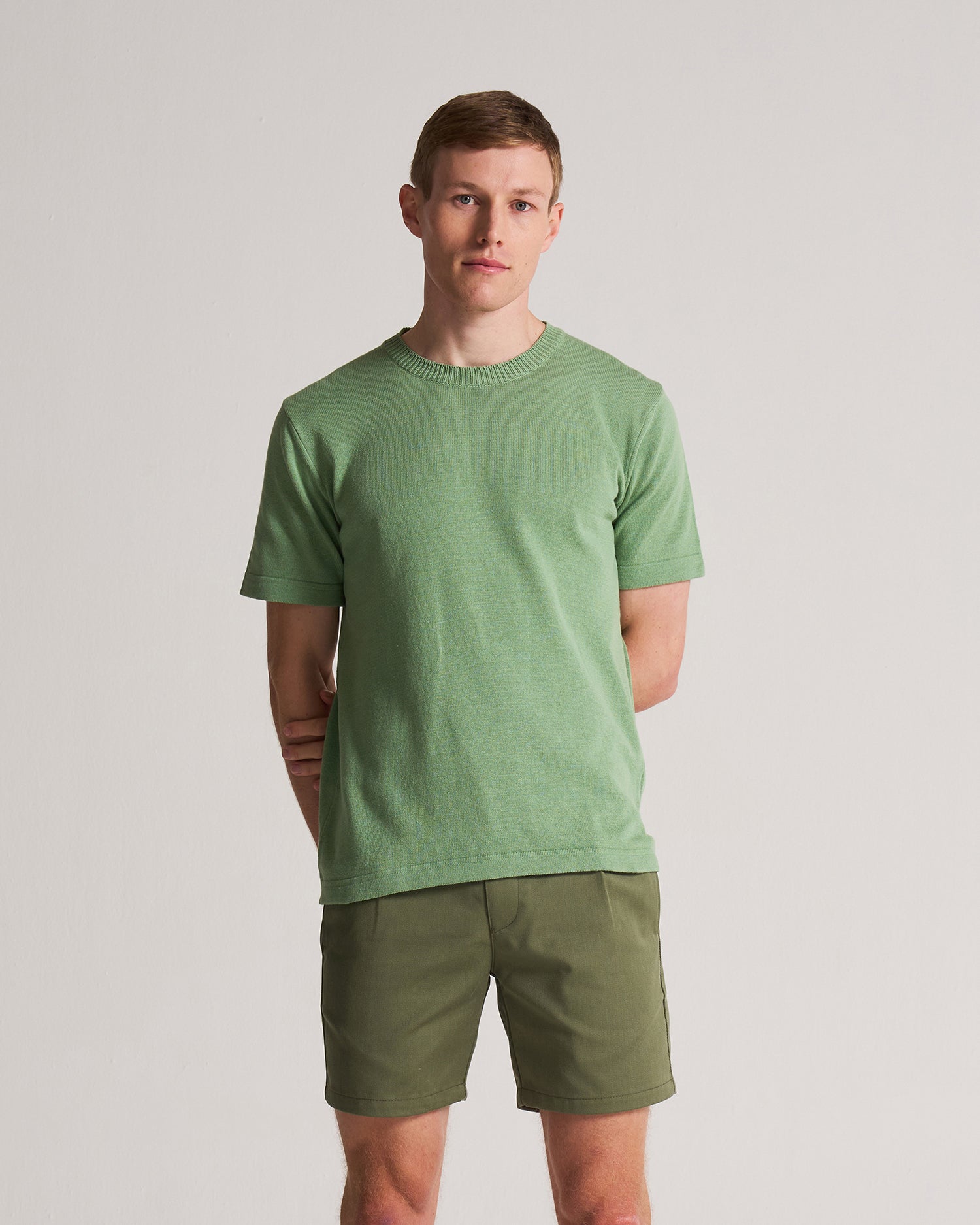 Knitted Tee in Cotton Mistletoe