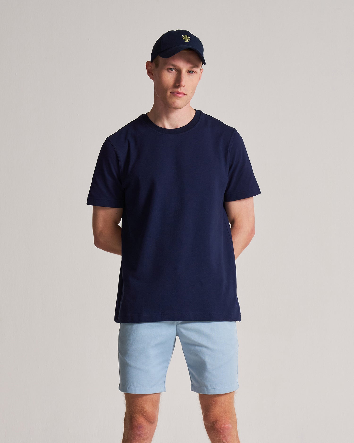 Pique Tee in Cotton - Navy Blazer
