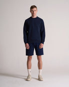 Simple Sweater in Cotton - Navy Blazer
