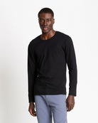 The Cotton Long Sleeve Tee in Black Beauty 
