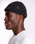 The Wool and Linen Beanie in Black Beauty