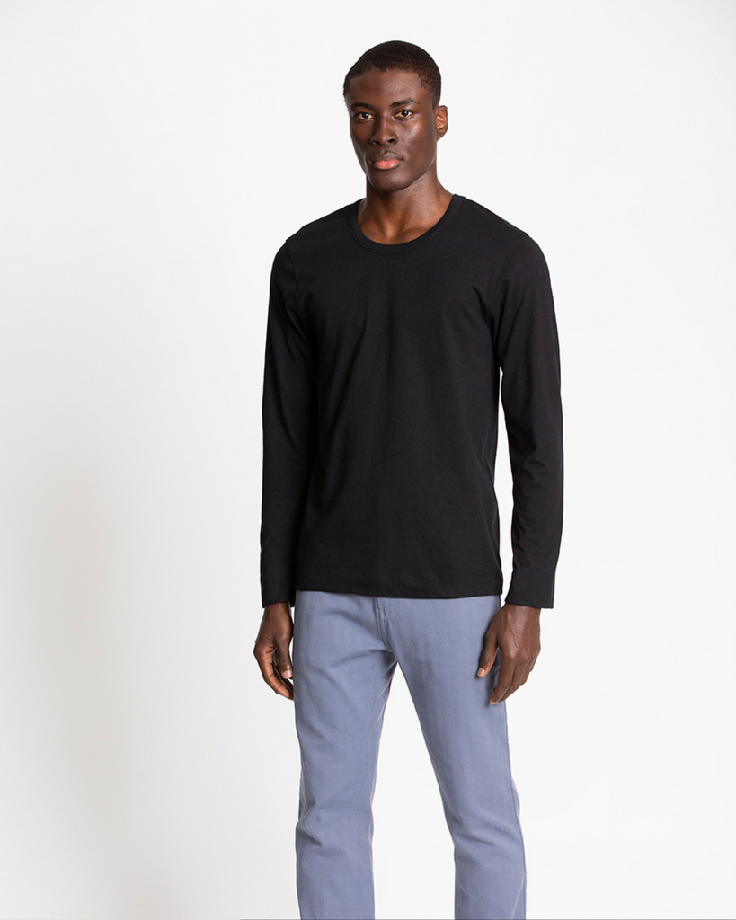 The Cotton Long Sleeve Tee in Black Beauty 