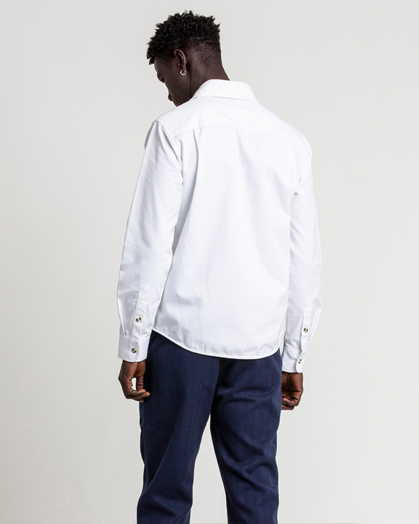 The 1 Pocket Cotton Shirt in Brilliant White