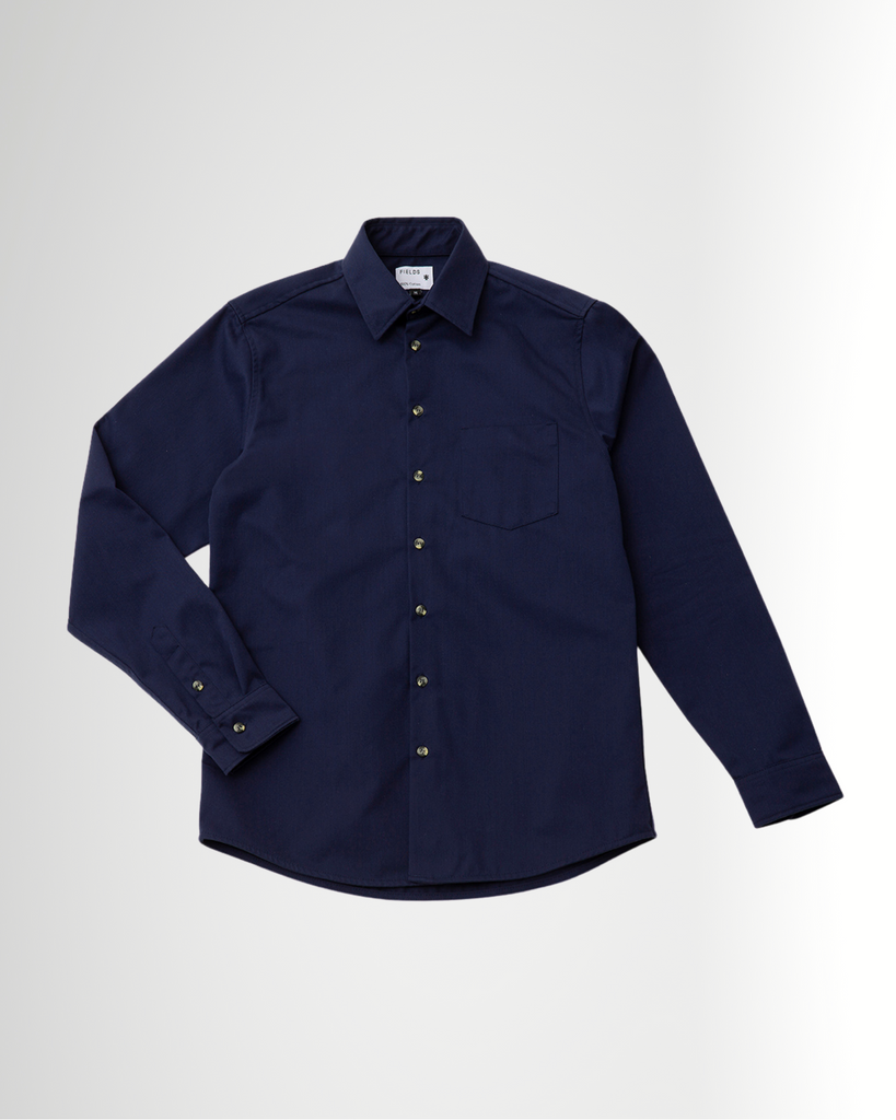 The 1 Pocket Cotton Shirt in Black Iris (Navy)