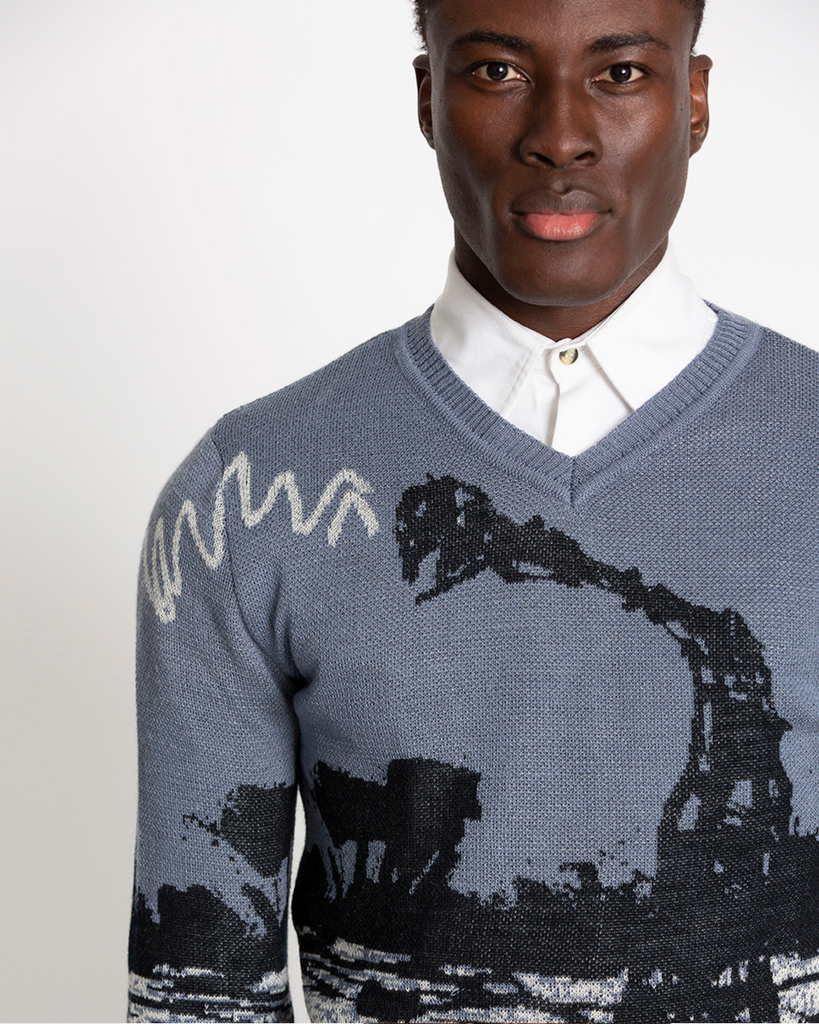 Wool & Mohair Sweater Collaboration featuring Themba Khumalo