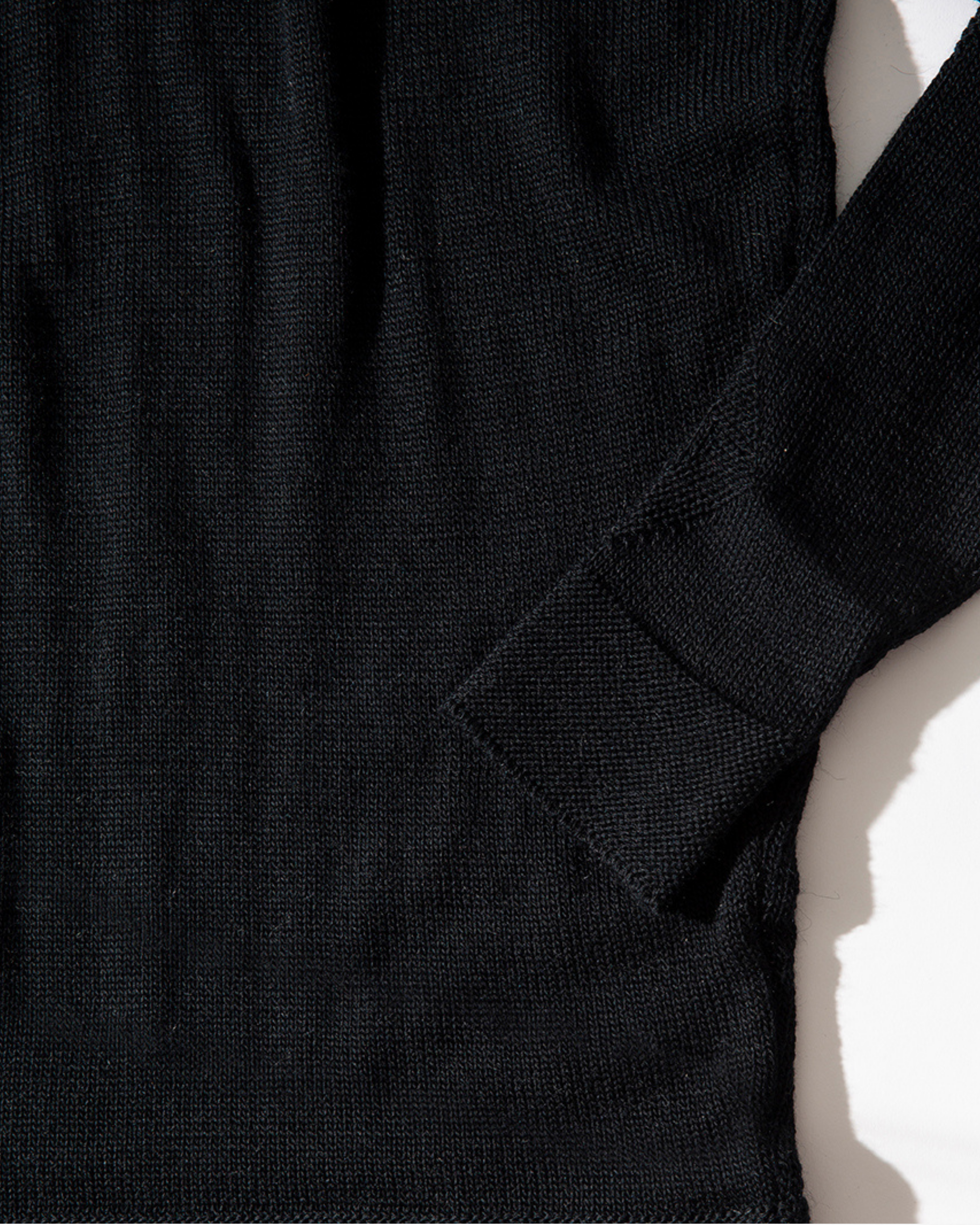 Wool & Mohair V-Neck Sweater - Black Beauty