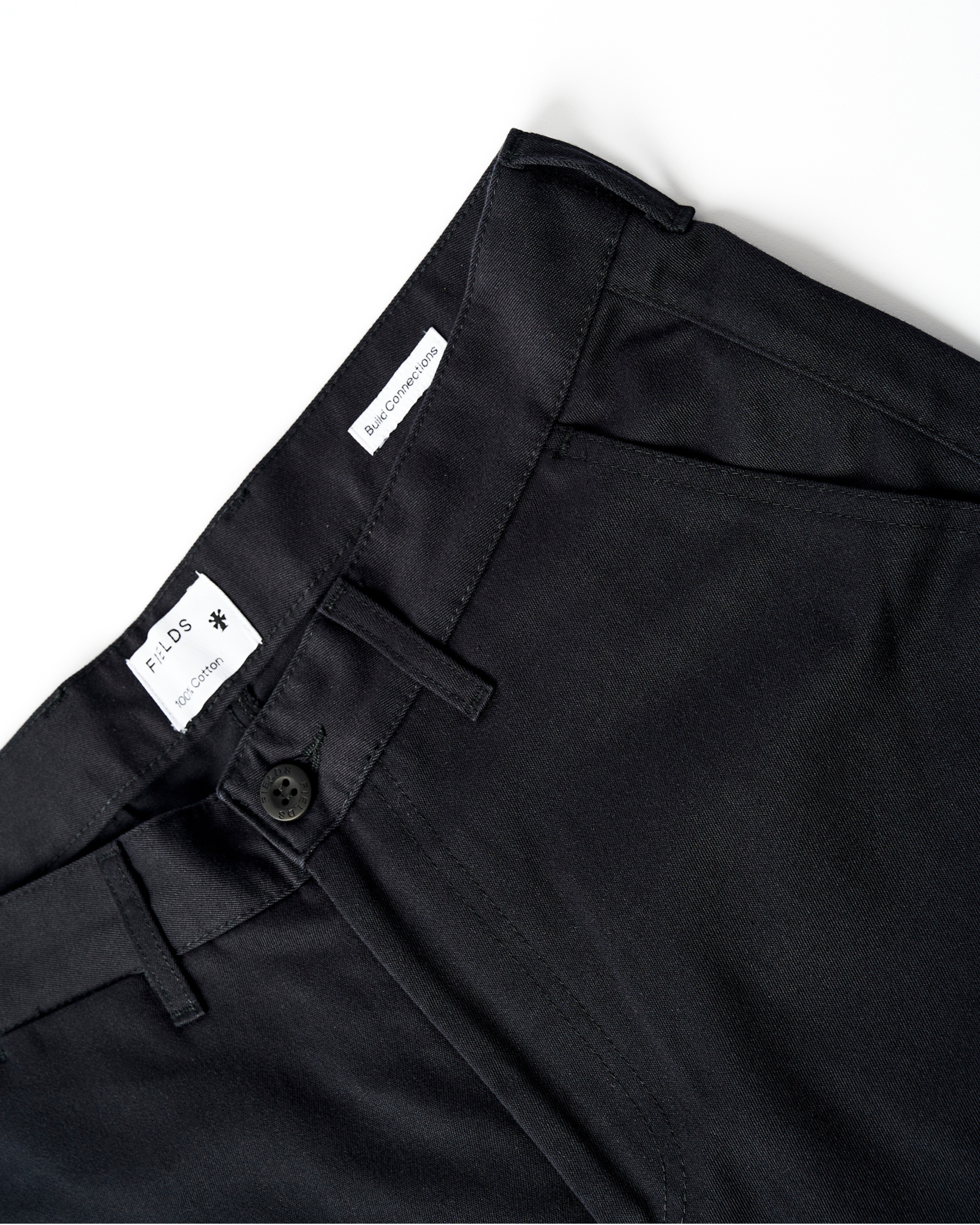 The Cotton Twill Straight Leg Trouser in Black Beauty