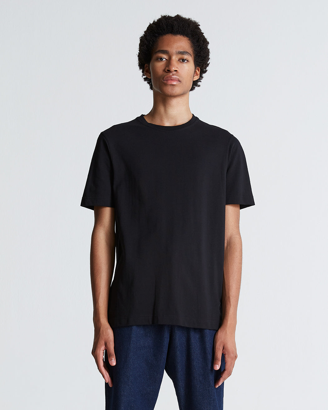 The Cotton Pique Tee in Black Beauty