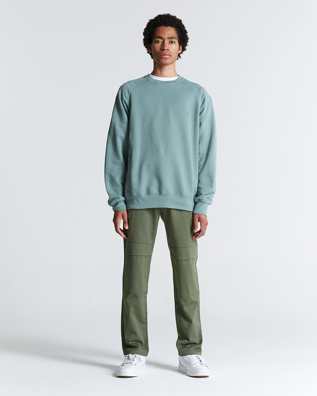 the Simple Sweater in Sea Spray