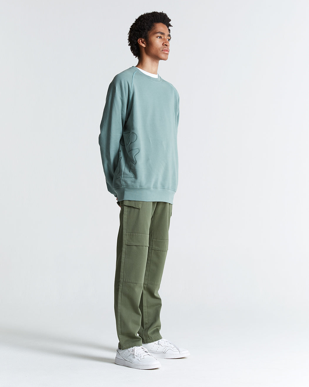 the Simple Sweater in Sea Spray